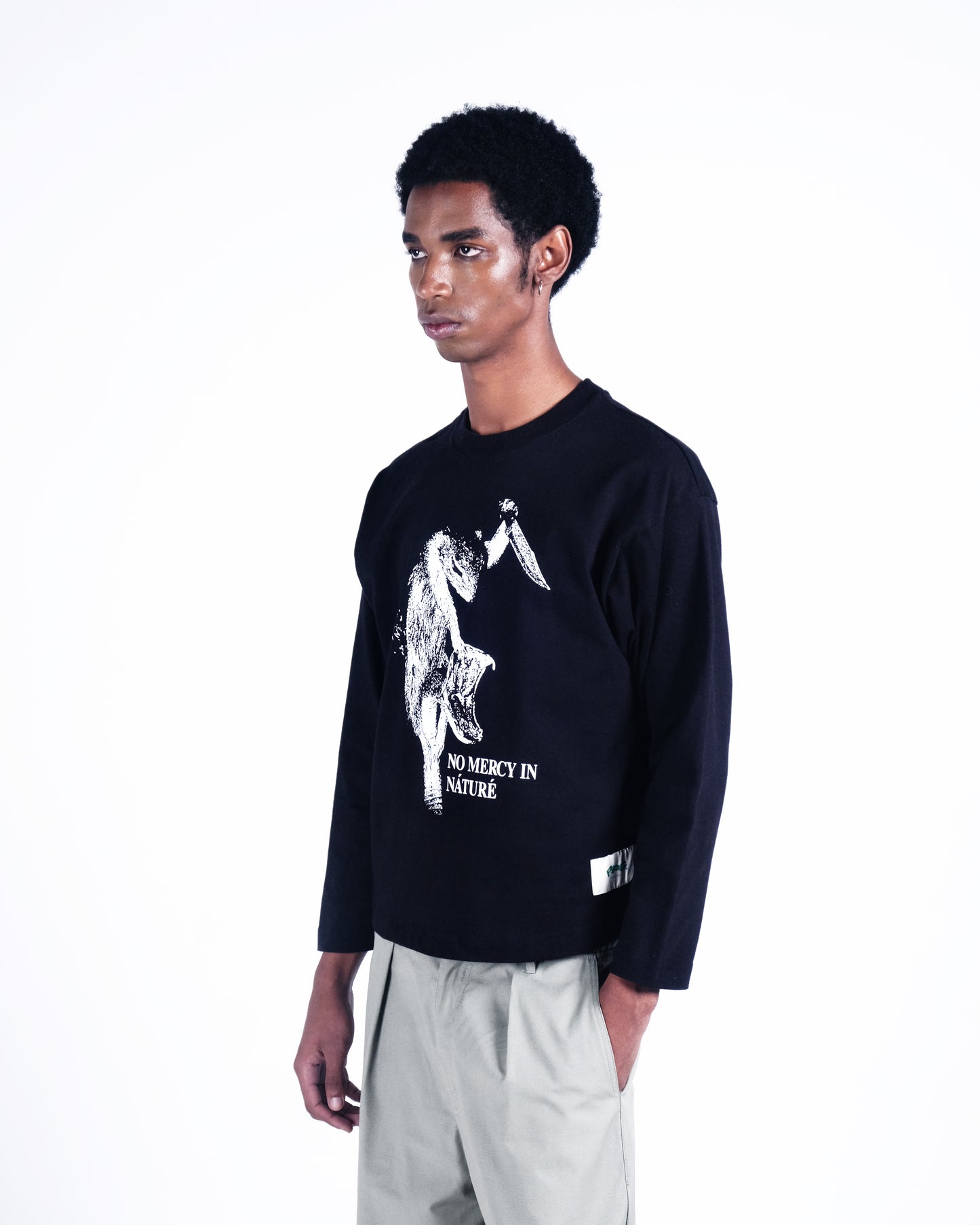 Potplantclub "No Mercy"  Graphic T-shirt - Black AW26