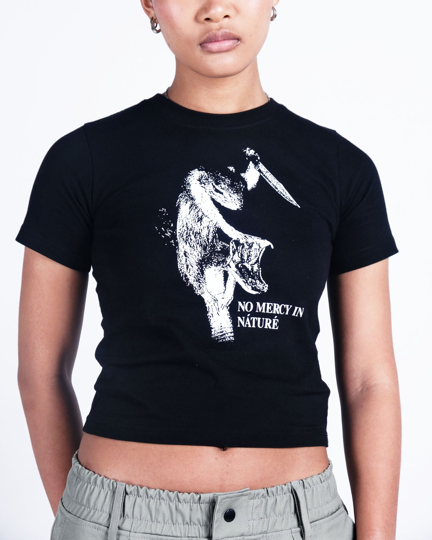 Potplantclub "No Mercy" Graphic  T-shirt (W) - Black AW26