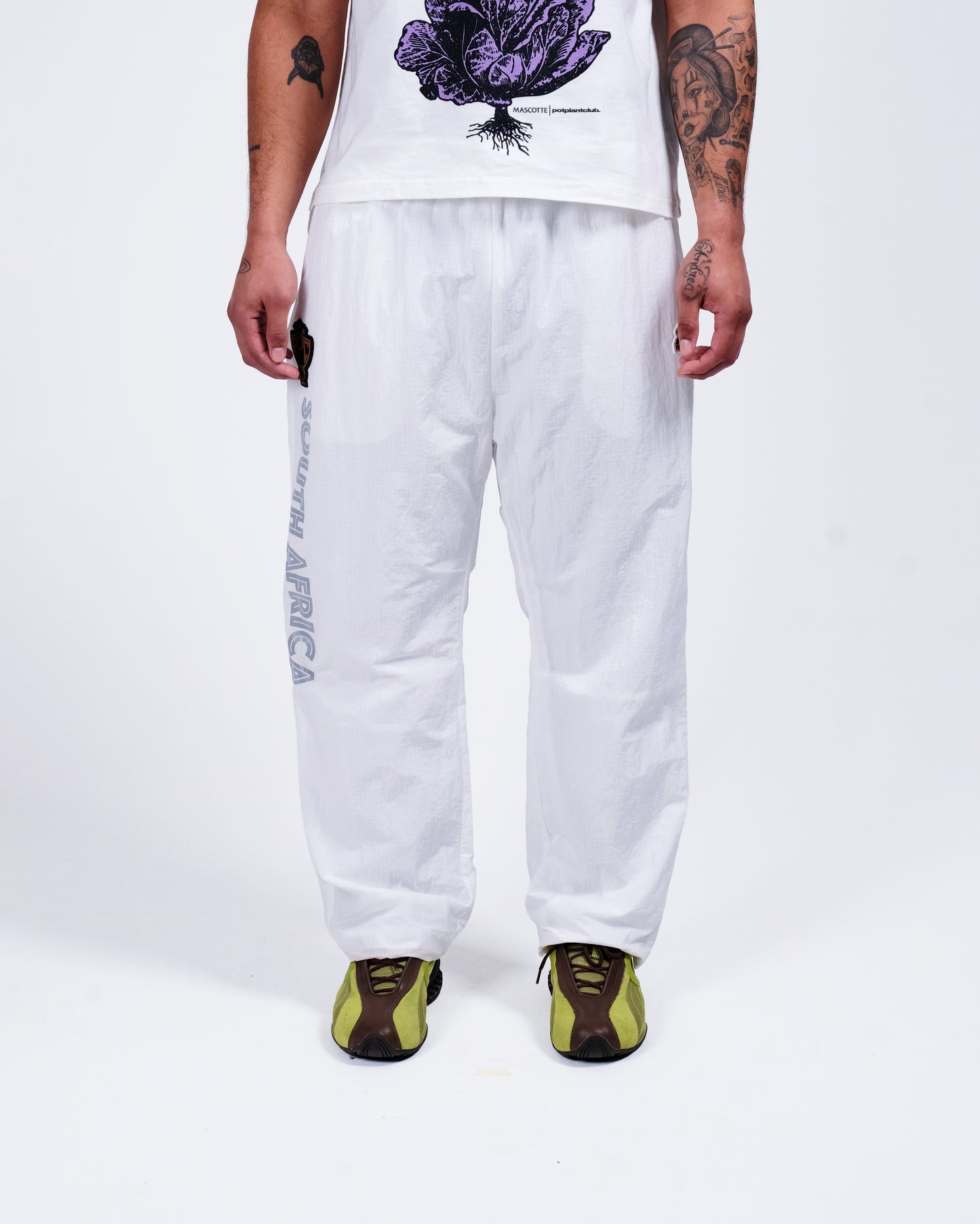PT x PPC South Africa Track Pants- White/ Green