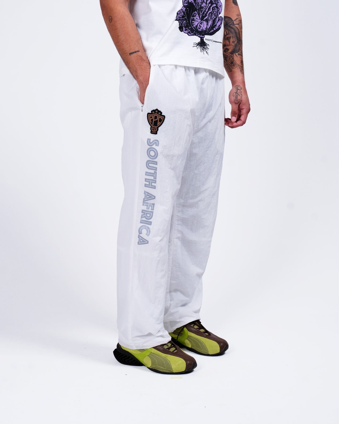 PT x PPC South Africa Track Pants- White/ Green