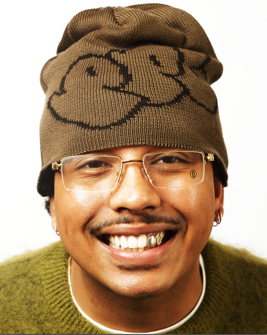 Pot Plant Club Skull Beanie - Khaki Green