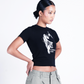 Potplantclub "No Mercy" Graphic  T-shirt (W) - Black AW26