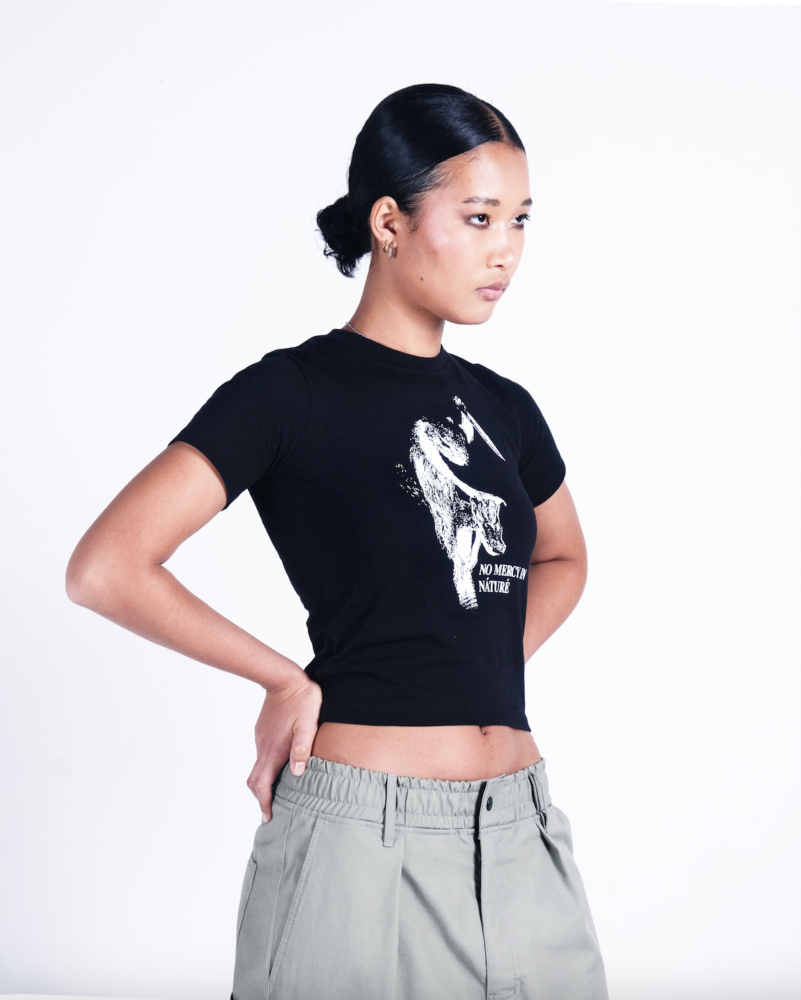 Potplantclub "No Mercy" Graphic  T-shirt (W) - Black AW26