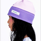 Potplantclub Split Ribbed Beanie - Purple/ Pink AW26