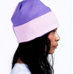 Potplantclub Split Ribbed Beanie - Purple/ Pink AW26