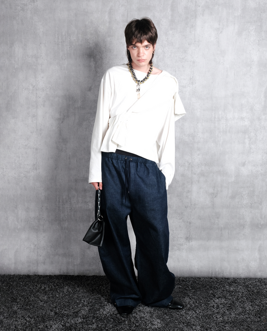 Aelahn "Bulma" Drawstring Jeans - Navy SS26