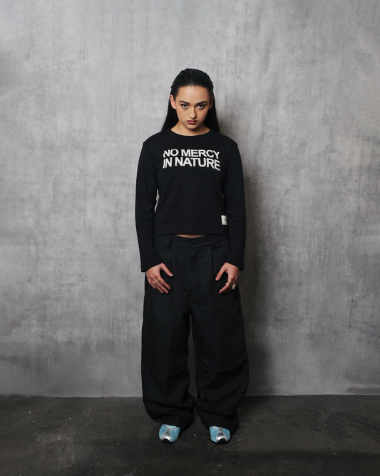 Potplantclub "No Mercy In Nature" Long Sleeve T-shirt (W) - Black