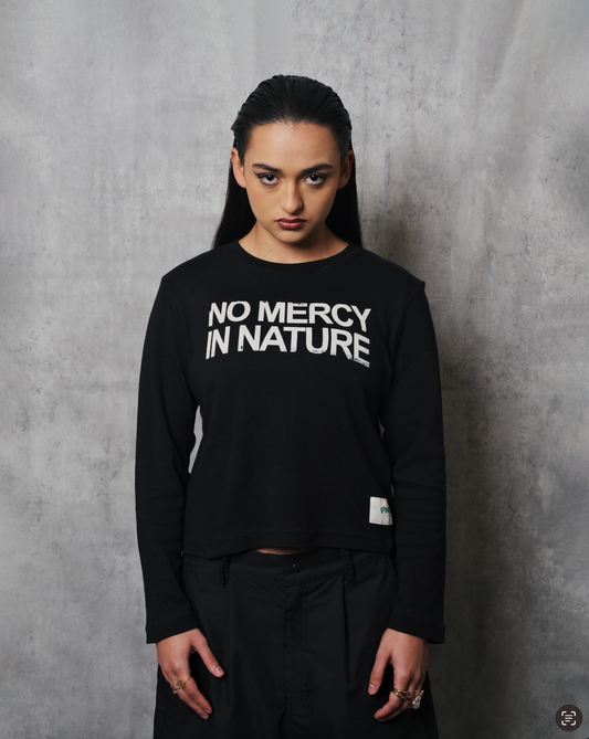 Potplantclub "No Mercy In Nature" Long Sleeve T-shirt (W) - Black