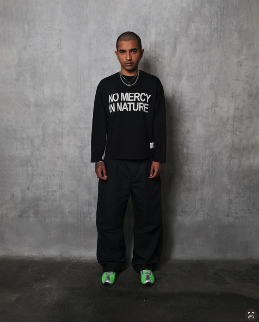 Potplantclub "No Mercy In Nature" Long Sleeve T-shirt (M) - Black
