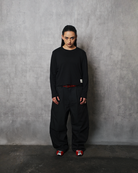 Potplantclub "PPCSTAPLES002" Long Sleeve T-shirt (W) - Black
