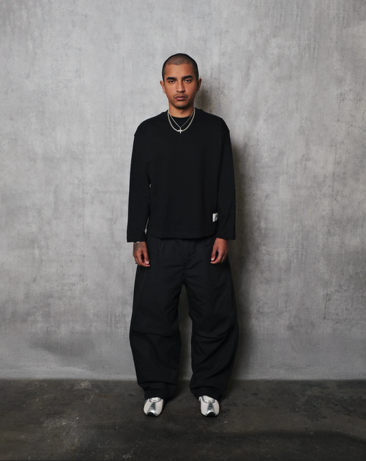 Potplantclub "PPCSTAPLES002" Long Sleeve T-shirt (M) - Black