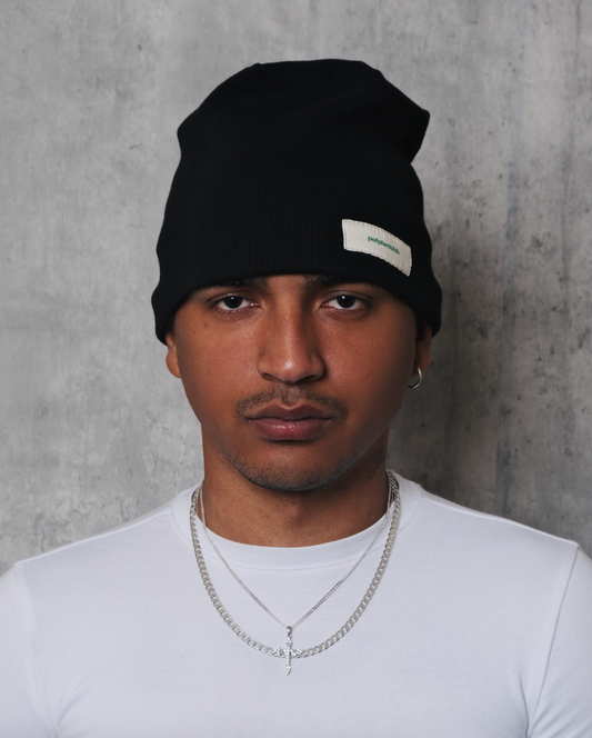 Potplantclub "PPCSTAPLES002" Ribbed Beanie - Black