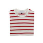 Yarns "Lovers" Striped Long Sleeve T-shirt - Red and White