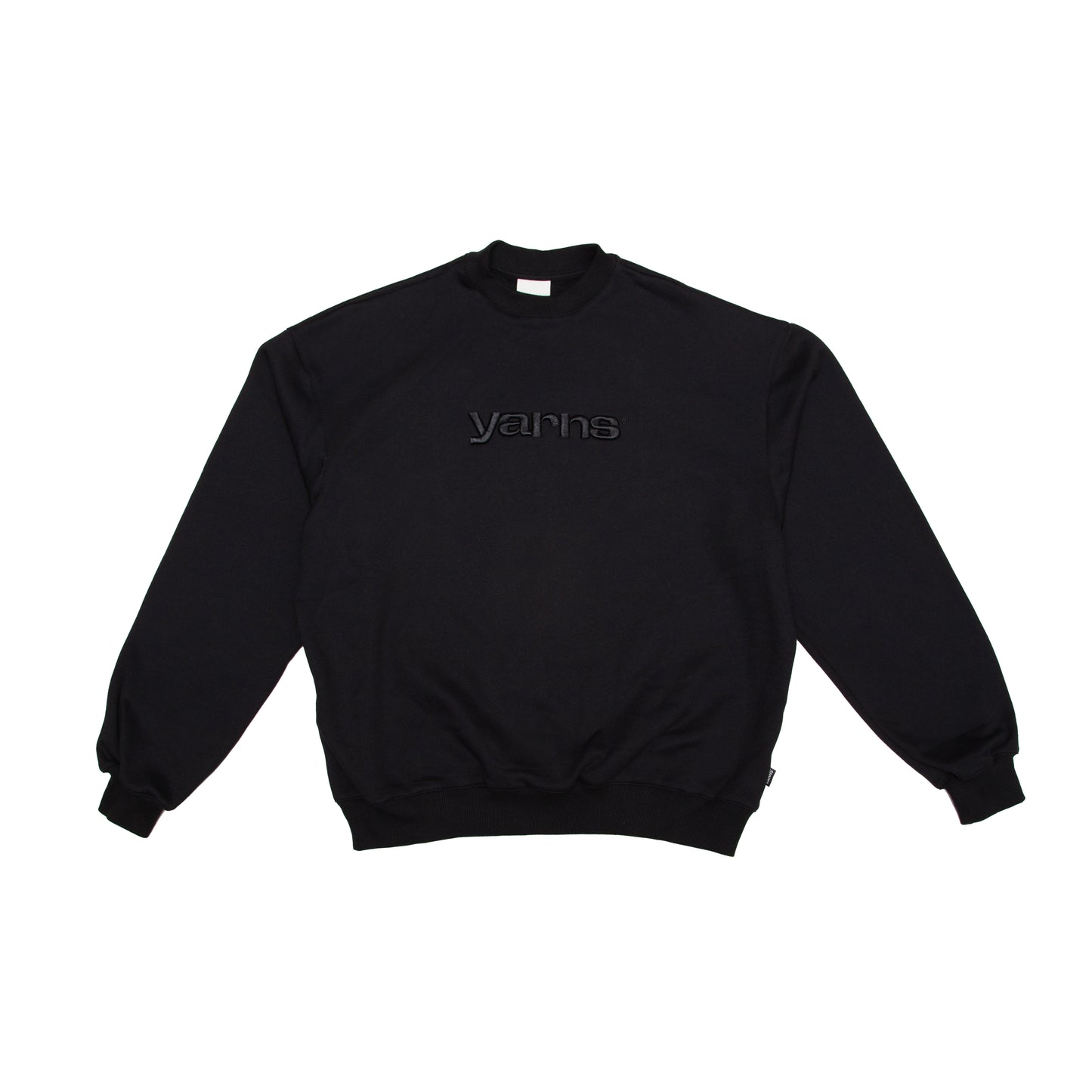 Yarns Crew Neck Sweat Top - Black